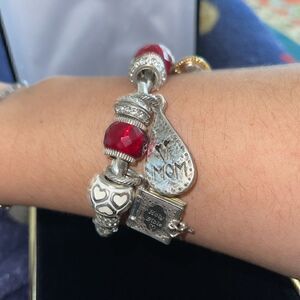 Red charm bracelet